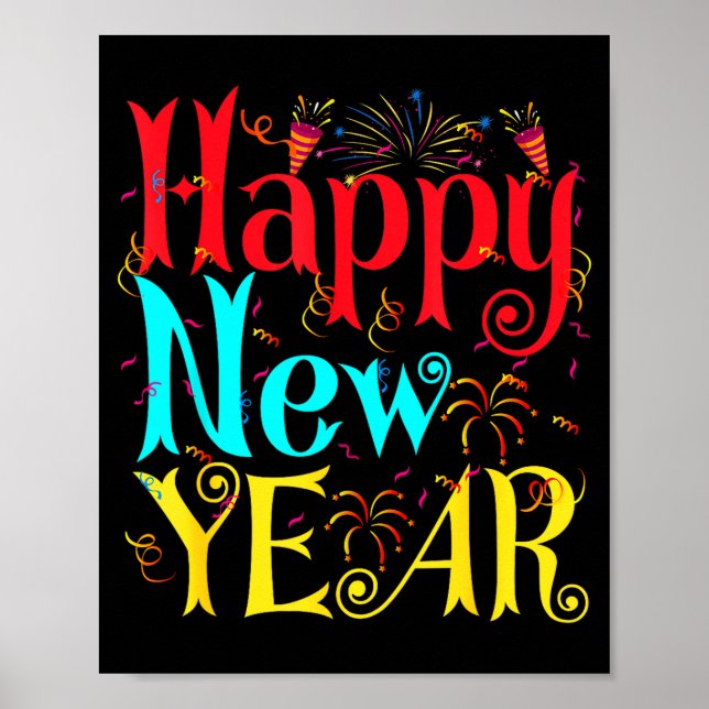 Happy New Year 2026 And Merry Christmas New Year E Poster (Framsidan)