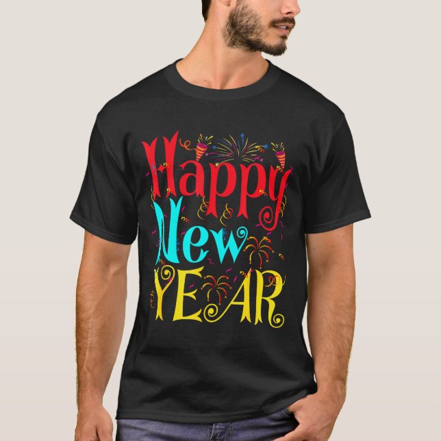 Happy New Year 2026 And Merry Christmas New Year E T Shirt (Framsida)