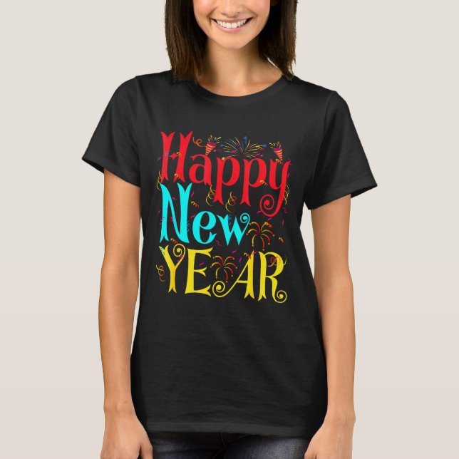 Happy New Year 2026 And Merry Christmas New Year E T Shirt (Framsida)