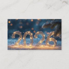 happy new year 2026 business card visitkort