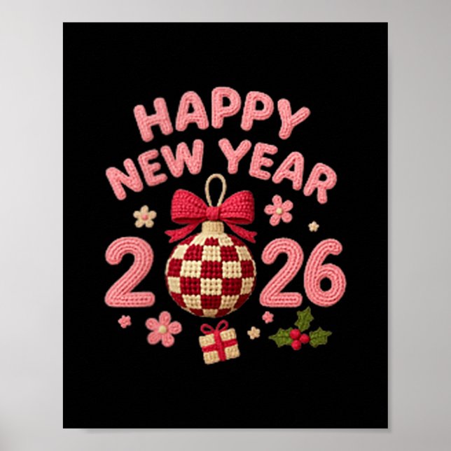 Happy New Year 2026 Celebration Cheer For Festive  Poster (Framsidan)