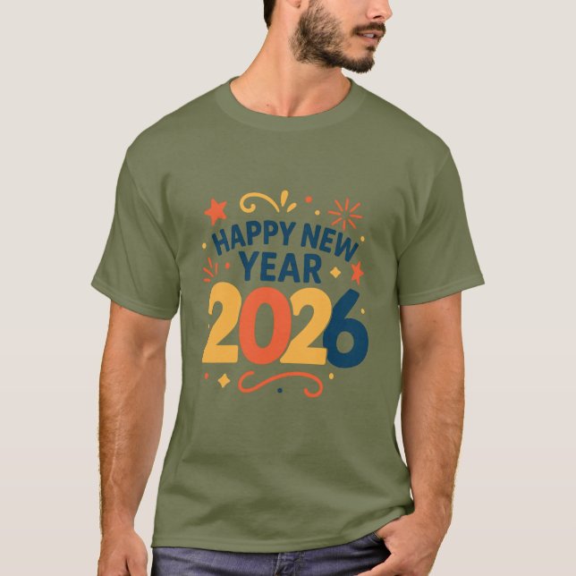 Happy New Year 2026 Celebration Classic T-Shirt (Framsida)