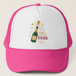 Happy New Year 2026 Champagne | Foam Trucker Hat Keps