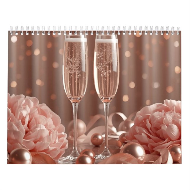 happy new year 2026 champagne glow kalender (Omslag)