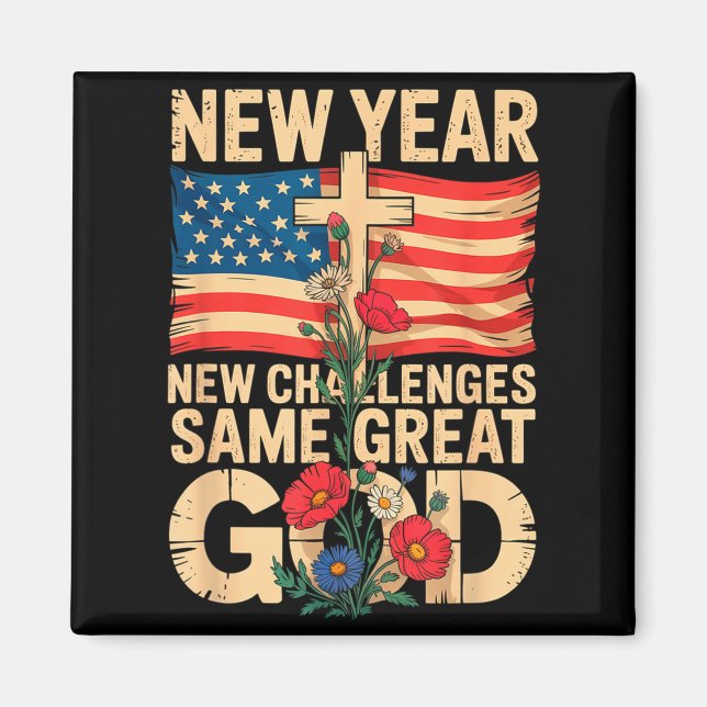 Happy New Year 2026 Christian Challenges Same Grea Magnet (Framsidan)