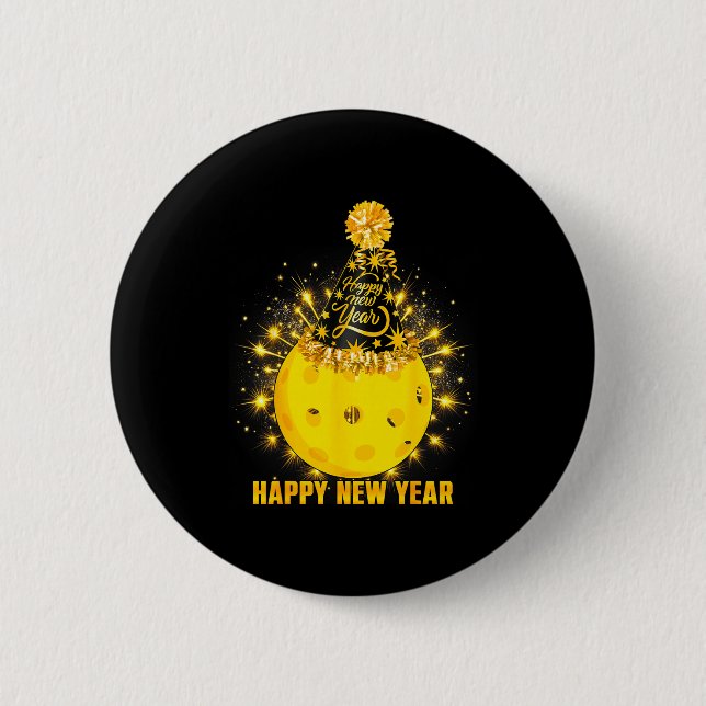 Happy New Year 2026 Ckleball Party Hat New Years E Knapp (Framsida)