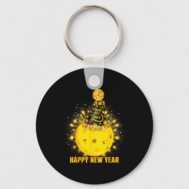 Happy New Year 2026 Ckleball Party Hat New Years E Nyckelring (Framsida)