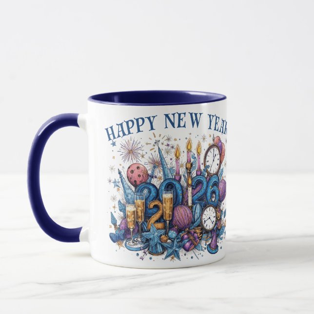 happy new year 2026 coffee mug mugg (Vänster)