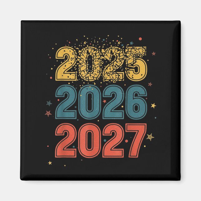 Happy New Year 2026 Coming Soon 2027 Funny 67 Meme Magnet (Framsidan)