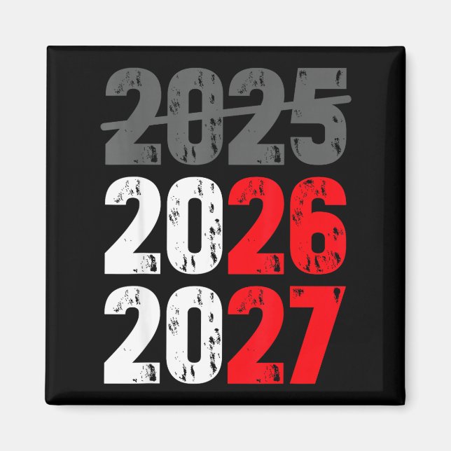 Happy New Year 2026 Coming Soon 2027 Funny 67 Meme Magnet (Framsidan)