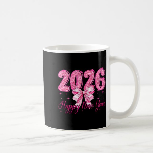 Happy New Year 2026 Coquette Bow New Years Eve Par Kaffemugg (Höger)