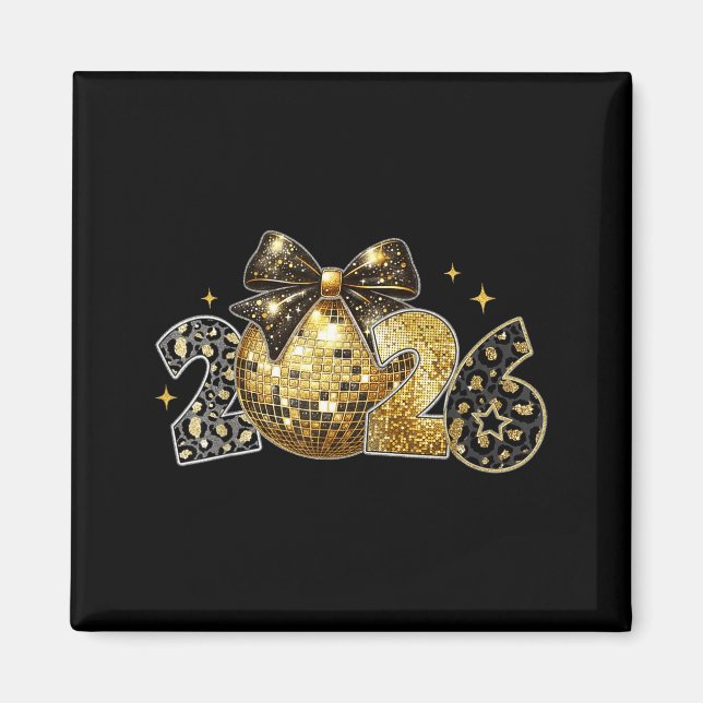 Happy New Year 2026 Coquette New Year Trendy  Magnet (Framsidan)