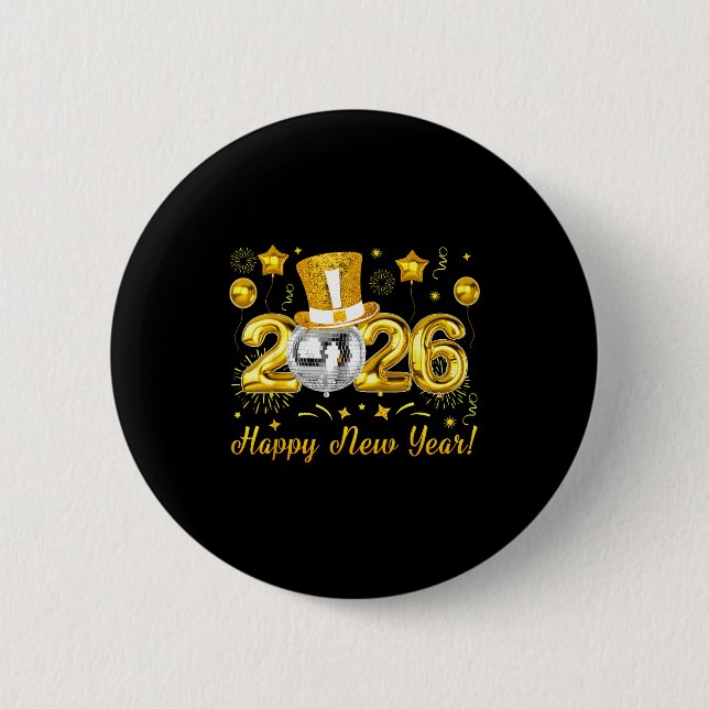 Happy New Year 2026 Countdown Party Balloons Firew Knapp (Framsida)