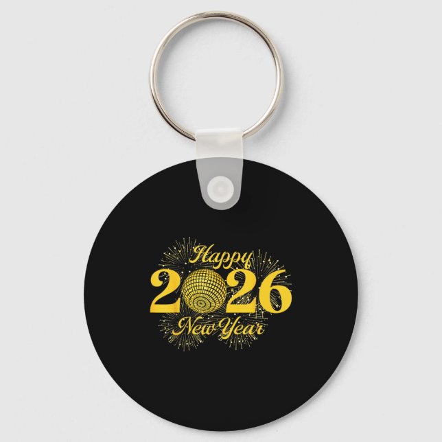 Happy New Year 2026 Countdown Party Trip Matching  Nyckelring (Framsida)