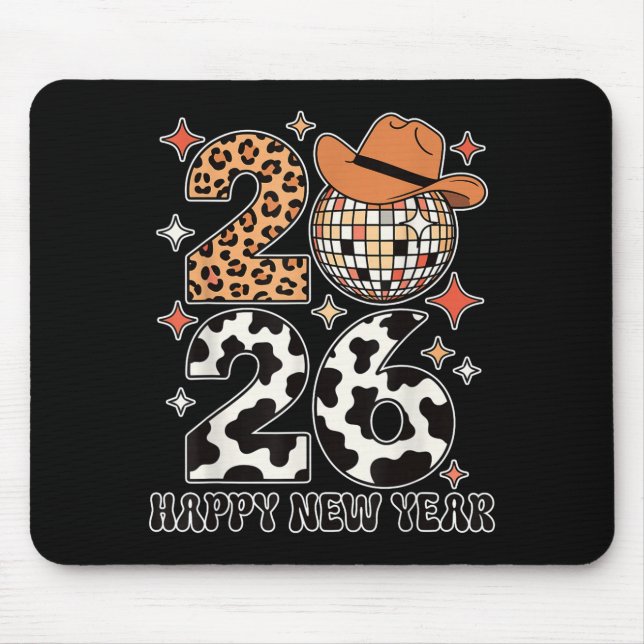 Happy New Year 2026 Cowgirl Disco Ball Western Leo Musmatta (Framsidan)