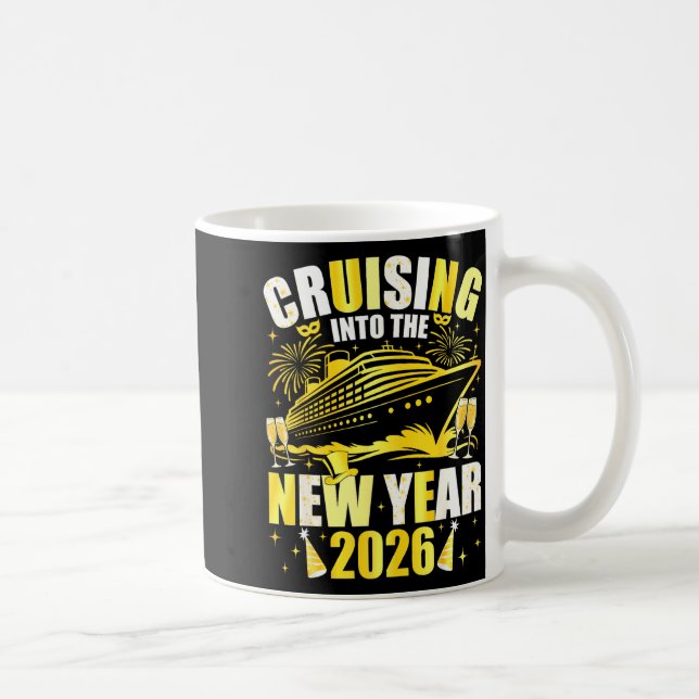Happy New Year 2026 Cruising Into The New Year 202 Kaffemugg (Höger)