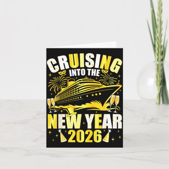 Happy New Year 2026 Cruising Into The New Year 202 Kort (Framsida)