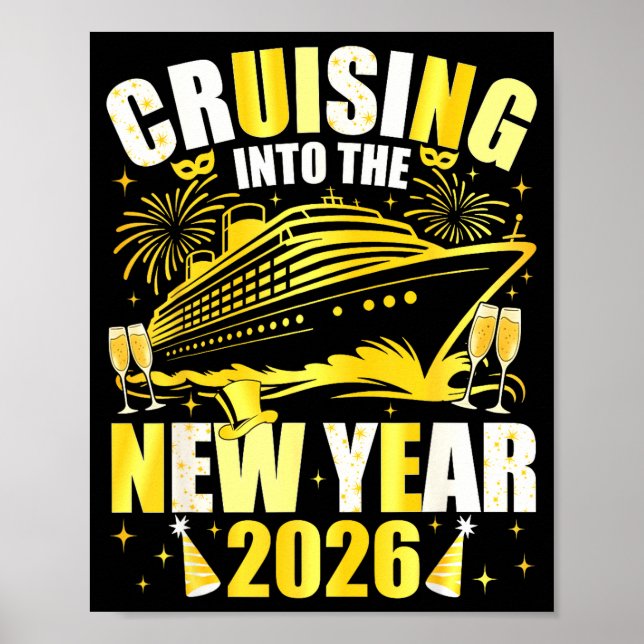 Happy New Year 2026 Cruising Into The New Year 202 Poster (Framsidan)