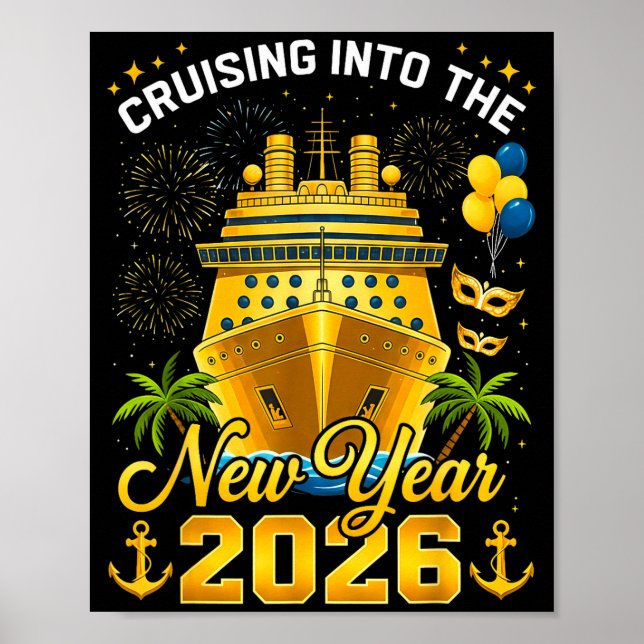 Happy New Year 2026 Cruising Into The New Year 202 Poster (Framsidan)