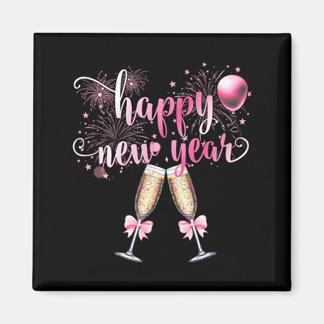 Happy New Year 2026, Cute Funny Gift Men, Women  Magnet (Framsidan)