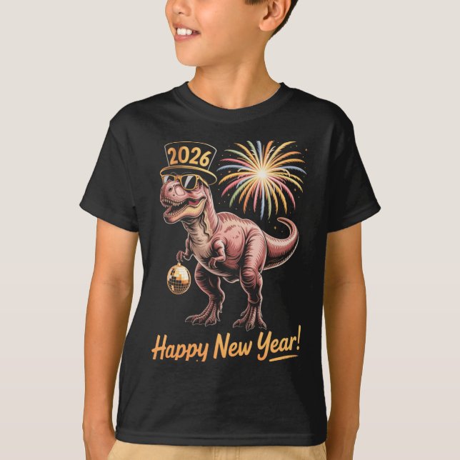 Happy New Year 2026 Dinosaur Funny Dino Tee For Ad (Framsida)