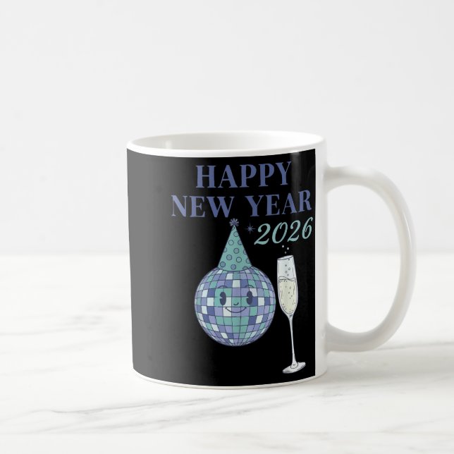 Happy New Year 2026 Disco Ball Celebration  Kaffemugg (Höger)