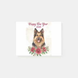 Happy New Year 2026 Dog Kids Poster Post-it Block