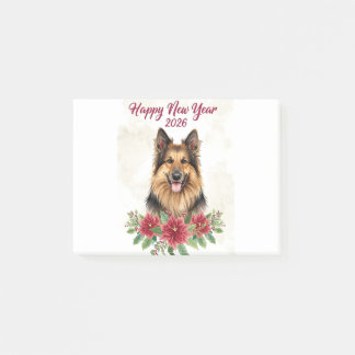 Happy New Year 2026 Dog Kids Poster Post-it Block