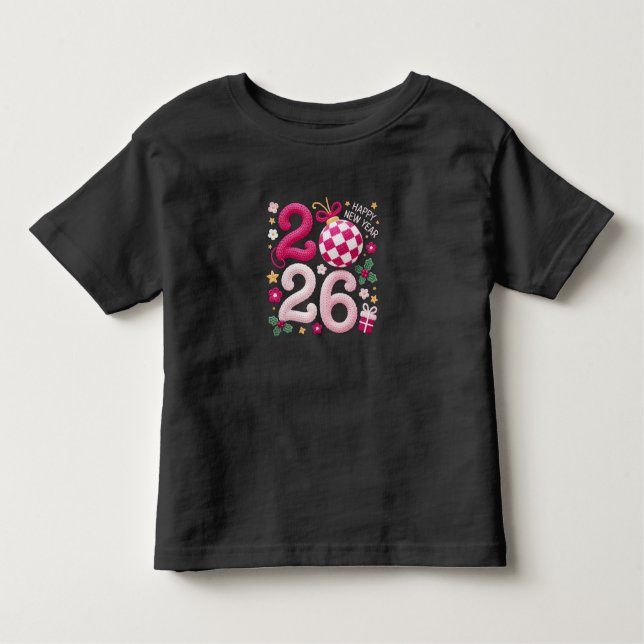 Happy New Year 2026 Family Matching Collection T Shirt (Framsida)