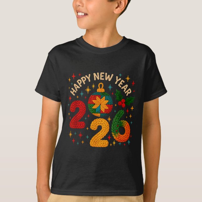Happy New Year 2026 Family Matching Gift  T Shirt (Framsida)