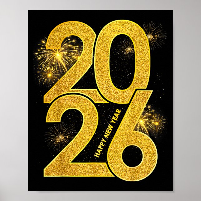 Happy New Year 2026 Firework Family Matching Men W Poster (Framsidan)