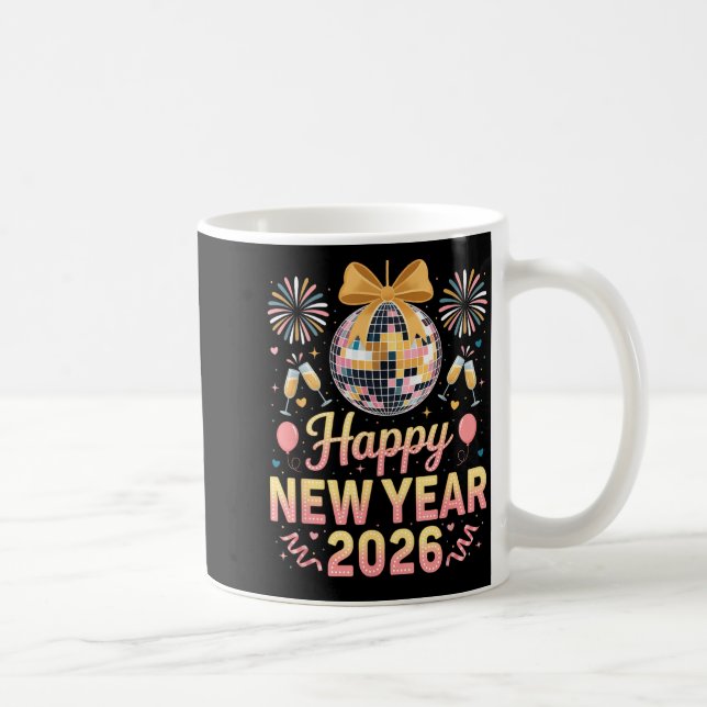 Happy New Year 2026 Fireworks New Year's Eve Party Kaffemugg (Höger)