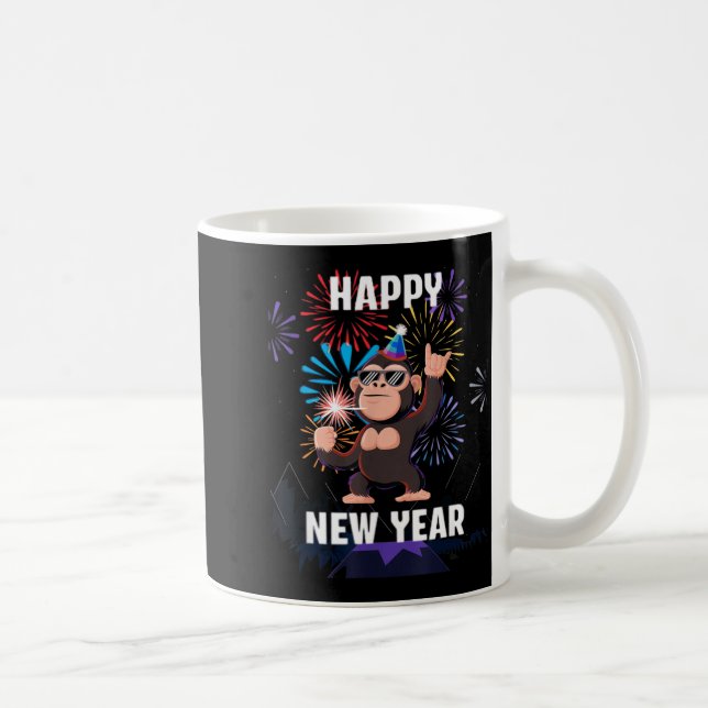 Happy New Year 2026 Funny Kids Bigfoot Lovers Part Kaffemugg (Höger)