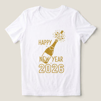 Happy New Year 2026 Glitter Sweatshirts for Women T Shirt
