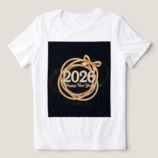  Happy New Year 2026 Glitter Tee for Women (Design Framsida)
