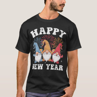Happy New Year 2026 Gnomes Family Party New Years  T Shirt