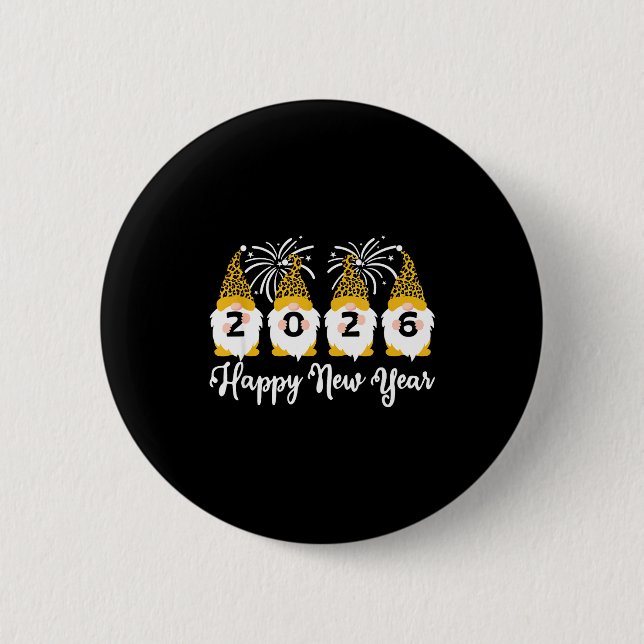 Happy New Year 2026 Gnomes Leopard Print Gnomies G Knapp (Framsida)