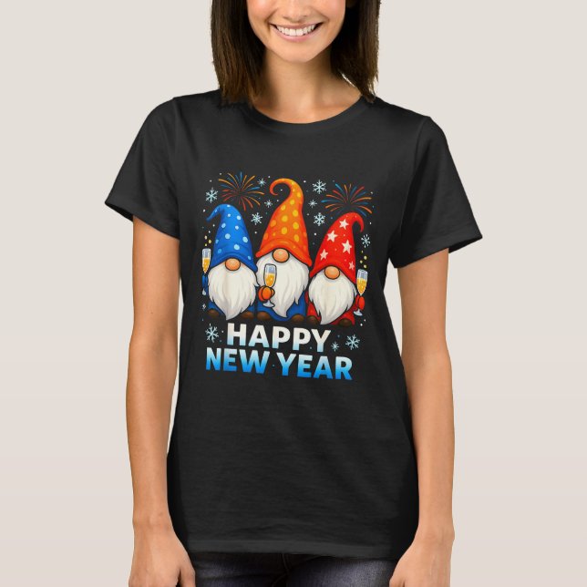 Happy New Year 2026 Gnomes Matching Family New Yea T Shirt (Framsida)