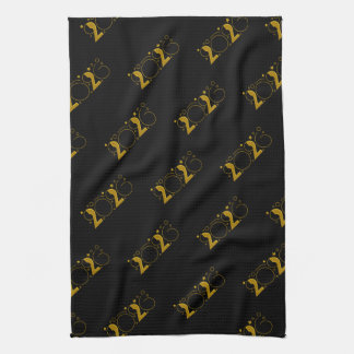 Happy New Year 2026 gold Kökshandduk