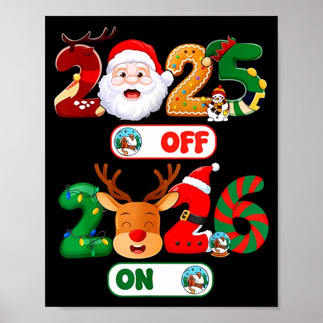 Happy New Year 2026 Goodbye 2025 Hello 2026 Christ Poster (Framsidan)