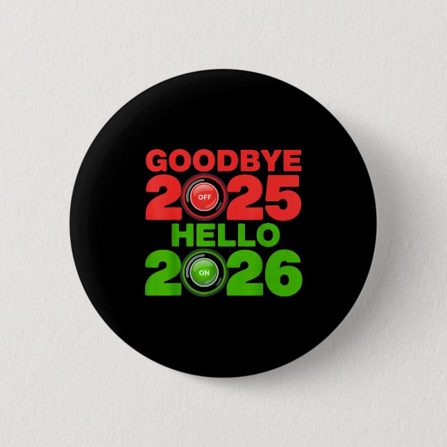 Happy New Year 2026 Goodbye 2025 Hello 2026  Knapp (Framsida)