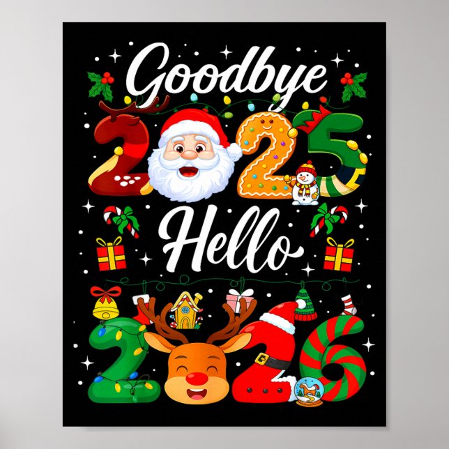 Happy New Year 2026 Goodbye 2025 Hello 2026  Poster (Framsidan)