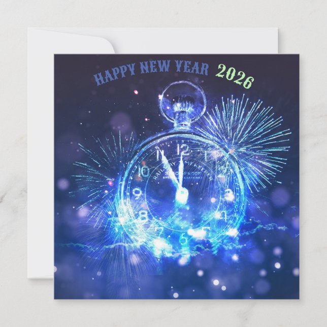 Happy new year 2026 holiday card  inbjudningar (Framsida)