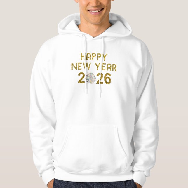 Happy New Year 2026 Hoodie (Framsida)