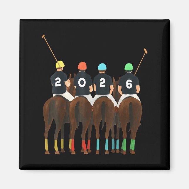 Happy New Year 2026 Horse Lo Team Funny Srt Lovers Magnet (Framsidan)