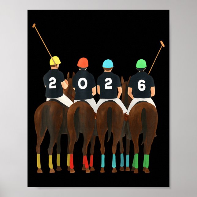 Happy New Year 2026 Horse Lo Team Funny Srt Lovers Poster (Framsidan)