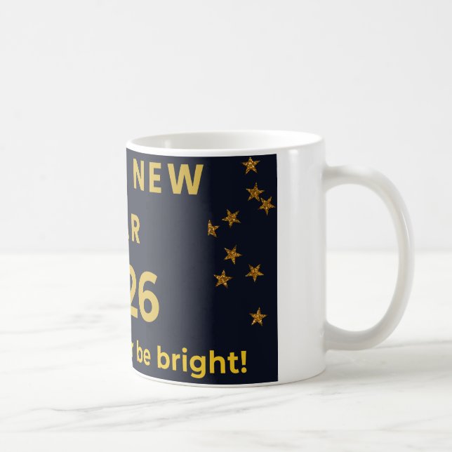 Happy New Year 2026 - May Your Year Be Bright Kaffemugg (Höger)