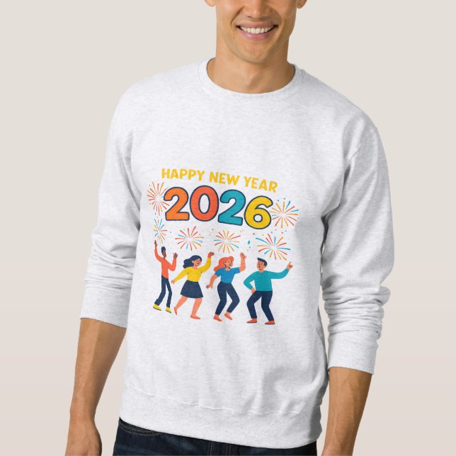 Happy New Year 2026 Men’s Holiday Gift Sweatshirt (Framsida)
