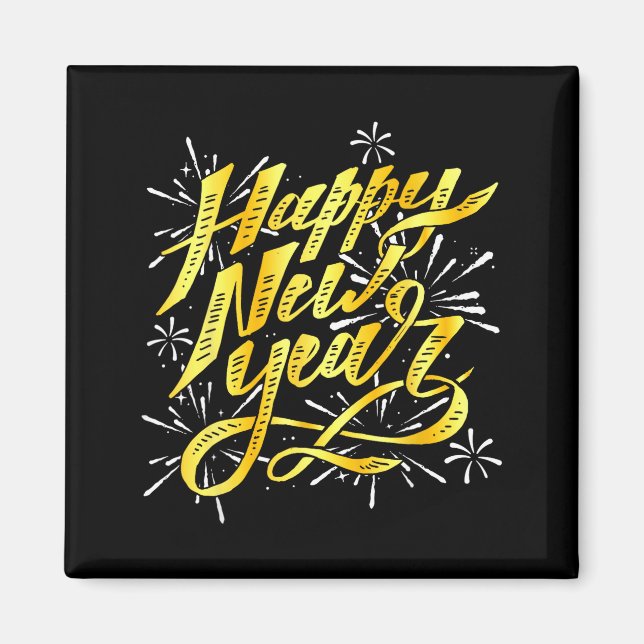 Happy New Year 2026 Men Women Kids New Year Eve Pa Magnet (Framsidan)