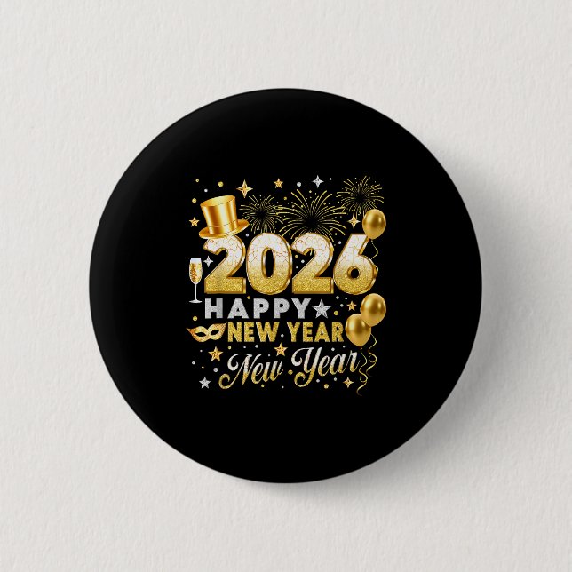 Happy New Year 2026 New Year Party Ballon Family M Knapp (Framsida)
